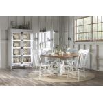 Round Dining Table Barnwood Oak And Picket Fence CLH4017-620 - Image 4