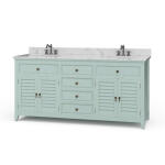 Shutter Double Vanity W/ Sink & Marble Top - Image 3