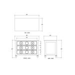 Laguna 3 Drawer Bedside Table - Image 8