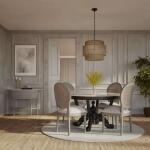 Tulip Rattan Back Dining Chair W/o Fluted Leg Chairs & Benches Bramble 13