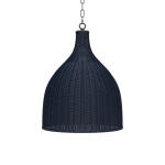 Hampton Rattan Pendant Medium Lighting Blue 12