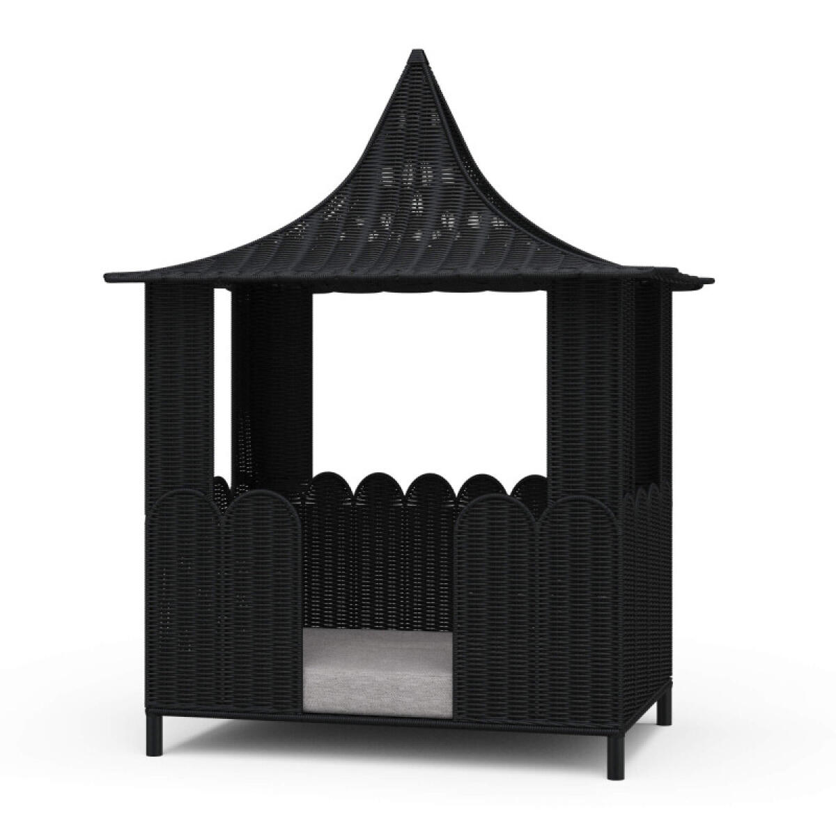 40efdcfffd1dcebaf890bf99192aac85 Scalloped Rattan Dog Bed - Image 1