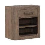South Bend Open Nightstand w/ Charging Station Nightstands Brown 17