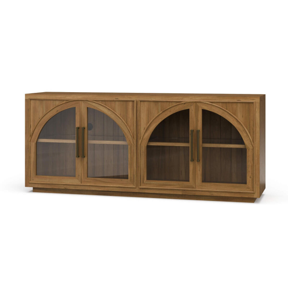410fc895b4d716cae24e63d9961aaf72 Vannes 4 Door Sideboard W/ Glass Shelves - Image 1