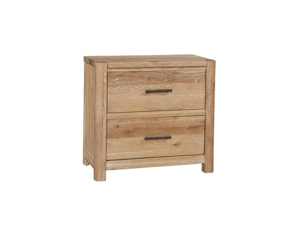 Crafted Oak by Ben & Erin Napier Nightstand – 2 Drawer Nightstands Bleached White