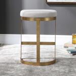 Ivanna Counter Stool, Gold - Beige - Image 5