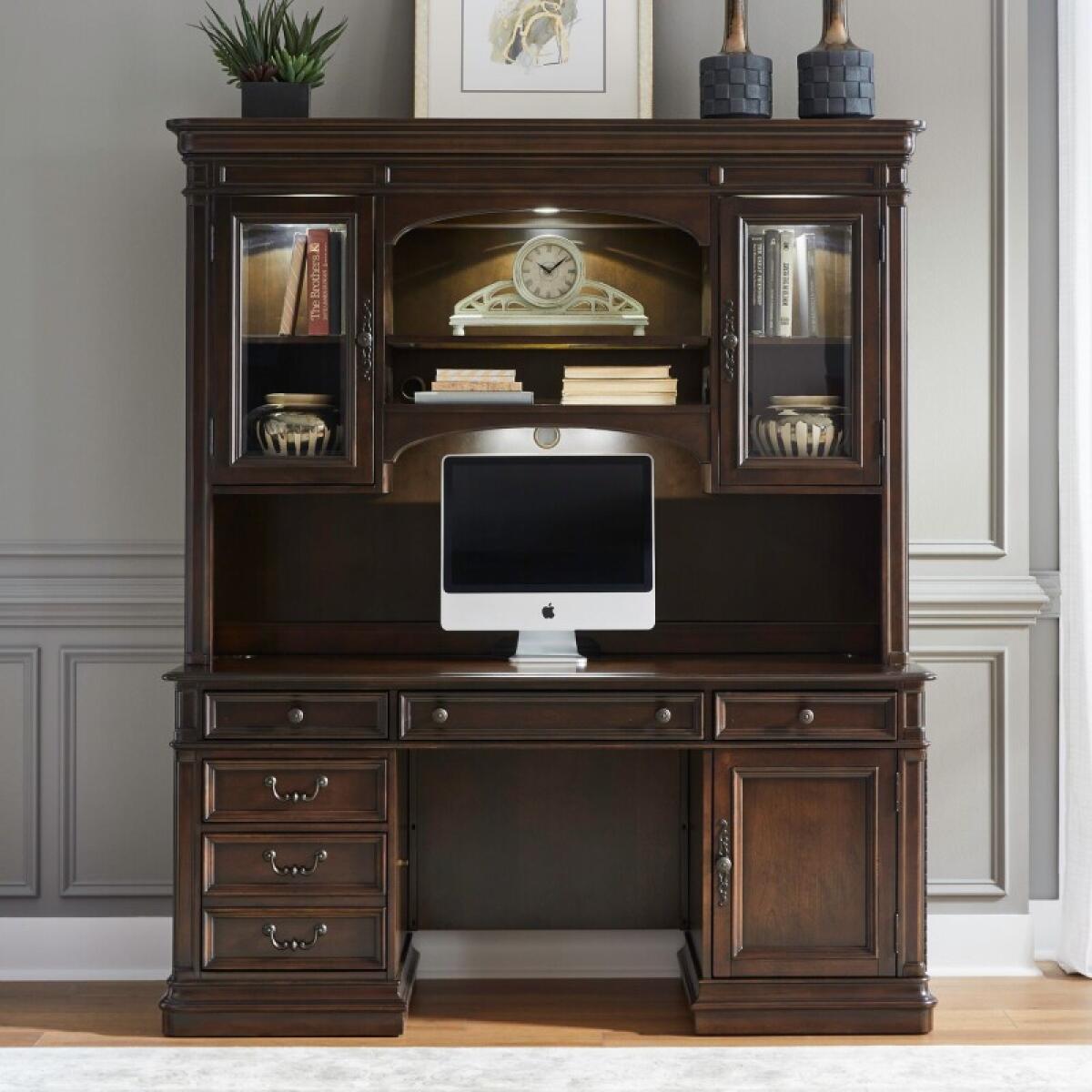 Brayton Manor Jr Executive Credenza Set Office Storage Brown 2 Brayton Manor Jr Executive Credenza Set Office Storage Brown 2