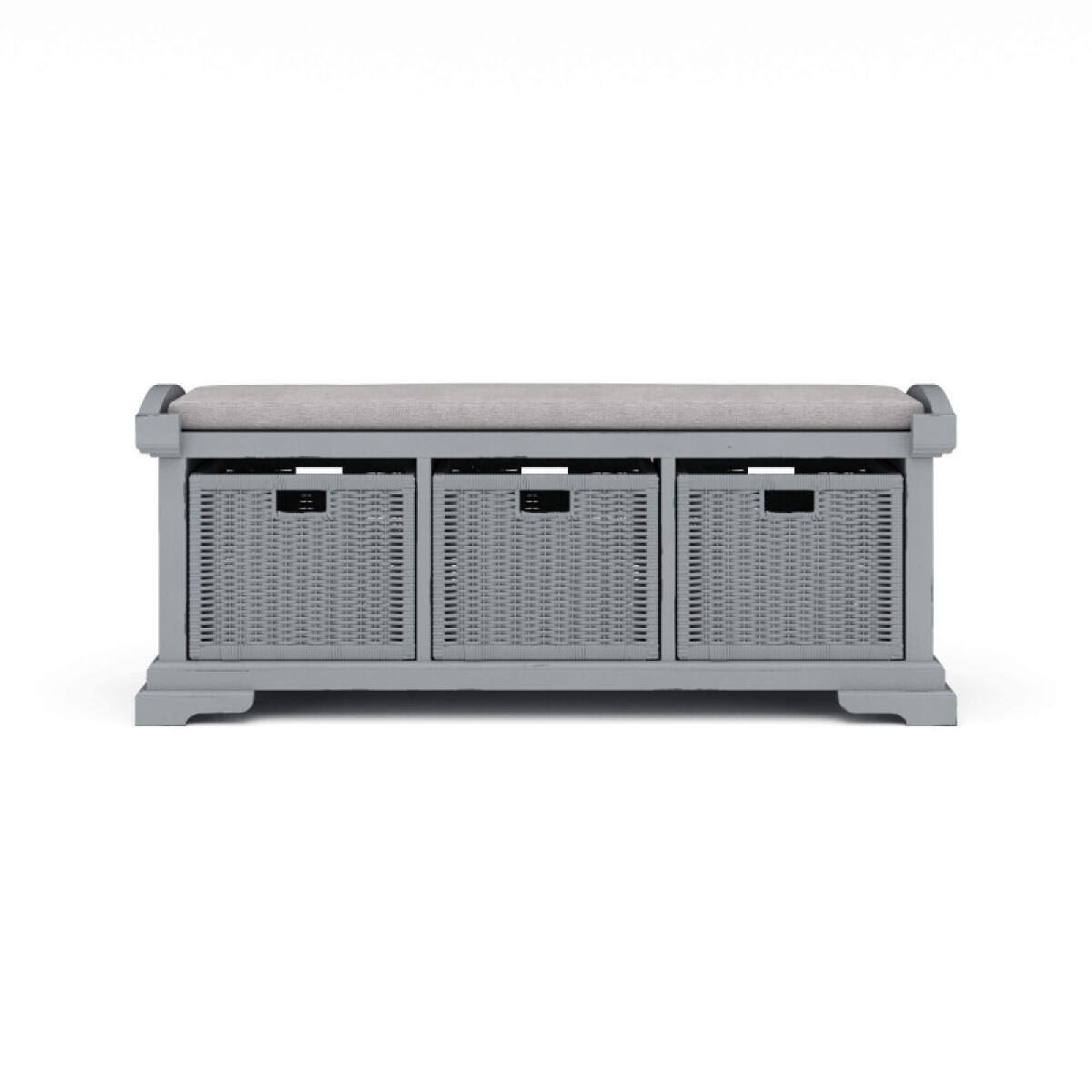 41a6983fa24037953180648941ea9392 Homestead Bench W/ Rattan Baskets - Image 1
