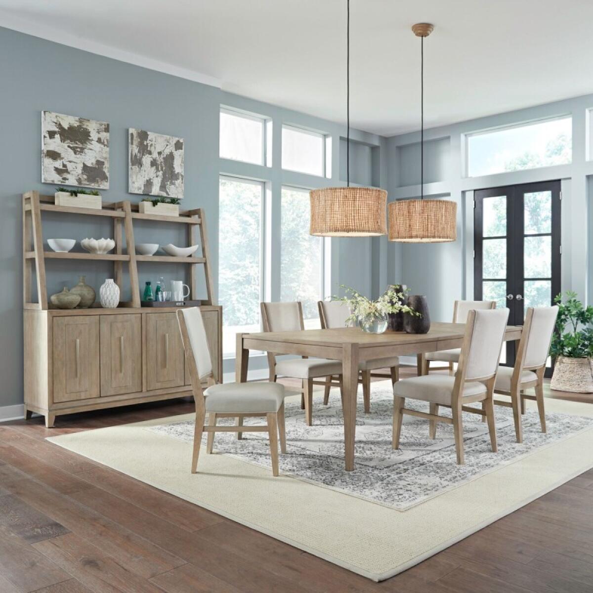 Brentwood 7 Piece Rectangular Table Set Dining Sets Brown 2 Brentwood 7 Piece Rectangular Table Set Dining Sets Brown 2