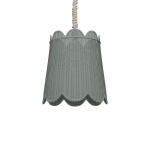 Scalloped Rattan Pendant