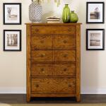 Grandpas Cabin 5 Drawer Chest Chests Aged Oak 10