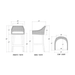 Savanah Rattan Barstool W/ Seat Cushion Barstools Barstools 20