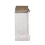 Magnolia Manor TV Console Entertainment Stands Antique White & Weathered Bark 15