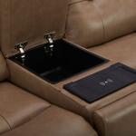 Carrington Loveseat w/Console P3 & ZG – York Sand Loveseats Brown 28