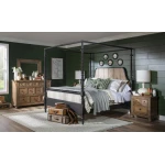 Complete Bobbin Post Canopy Bed 6/6 King - Image 7