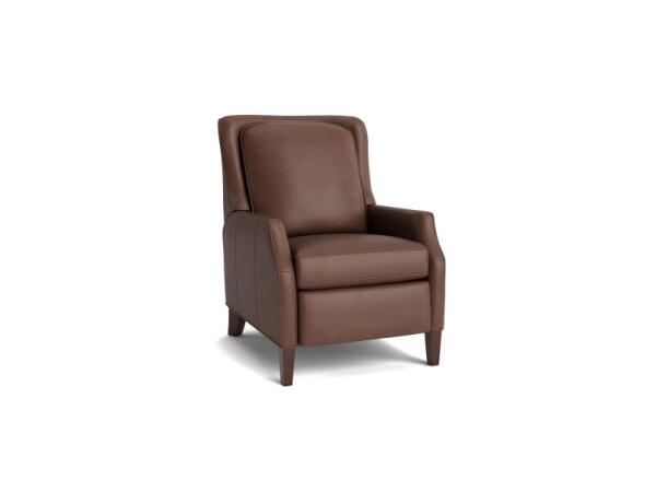Kent Leather Slope Arm Manual Recliner Chairs Bassett Furniture