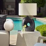 Peephole Indoor-outdoor Table Lamp Lighting Black 15