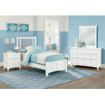 Bonanza TWIN UPHOLSTERED BED 3/3 – BLUE Beds BB29 White 8