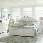 King Panel Bed, Dresser & Mirror, Chest, Night Stand