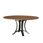 Crafted Cherry Dining by Ben & Erin Napier 60 inch ROUND TABLE w/ Metal Base - Image 8