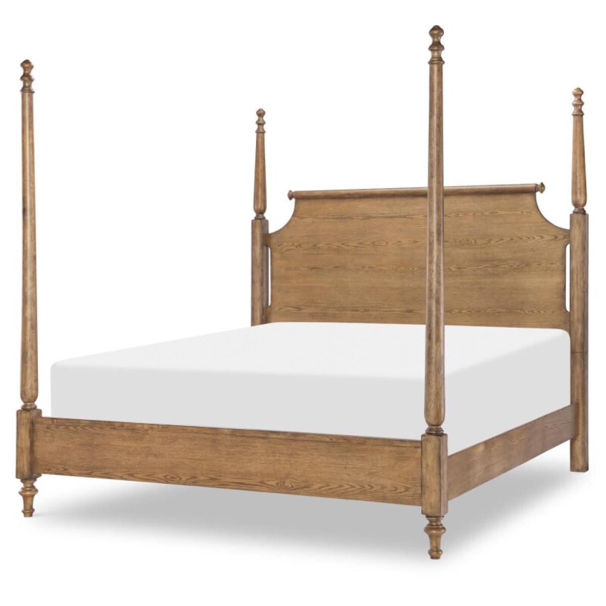 Complete High/low Poster Bed 6/6 King Beds Barnwood Oak 2 Complete High/low Poster Bed 6/6 King Beds Barnwood Oak 2