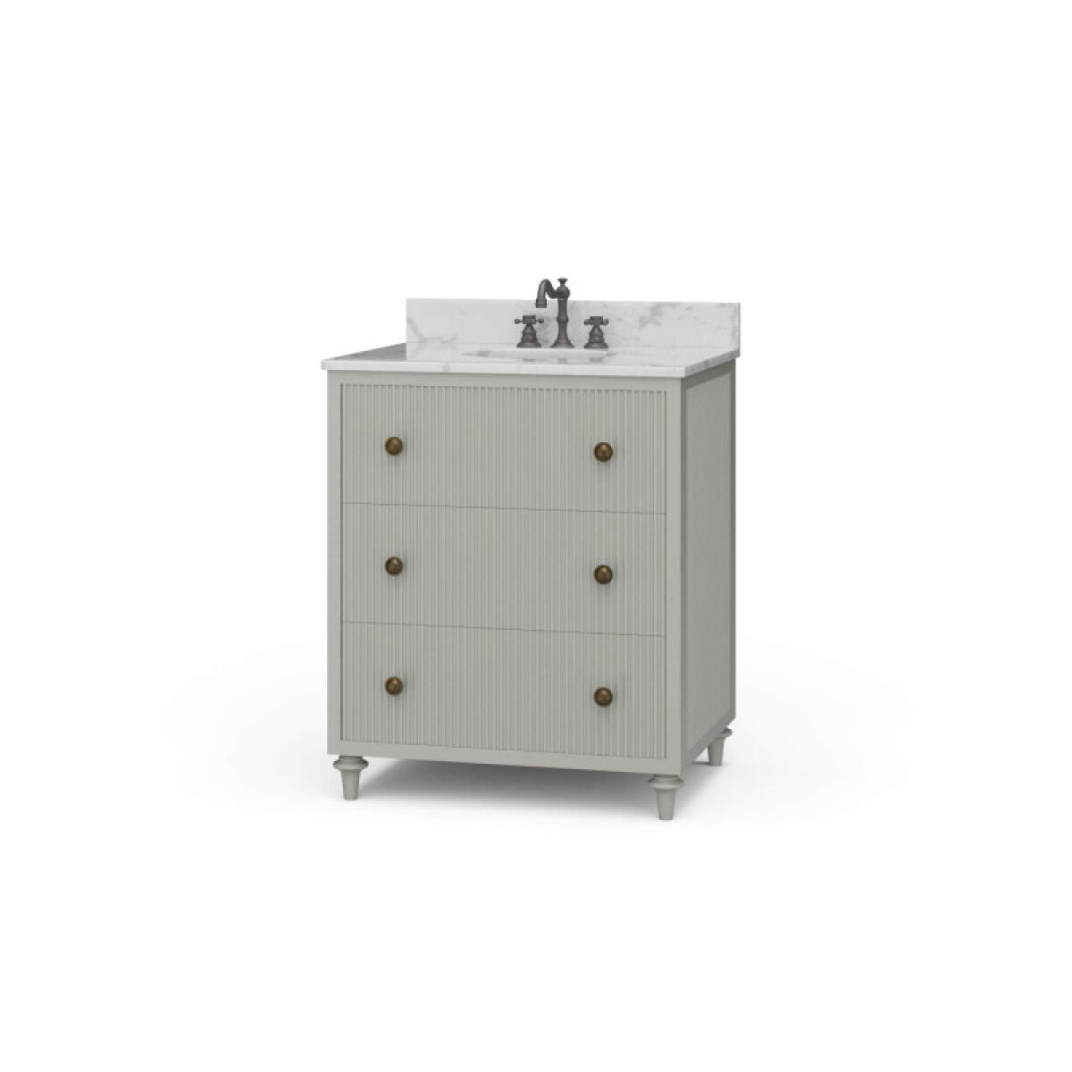 43ae1e4fd9a861f5fed8cfd25e51f66a Kraton Single Vanity W/ Sink & Marble Top - Image 1