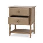 Cholet 2 Drawer Bedside Table W/ Shelf - Image 6