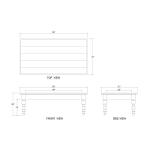 Madison Turned Leg Coffee Table - Image 3