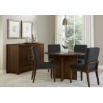 Crafted Cherry Dining by Ben & Erin Napier UPH SIDE CHAIR BLACK FABRIC Chairs & Benches Brown 17