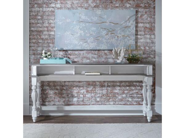 Magnolia Manor Console Bar Table Console Tables Antique White & Weathered Bark