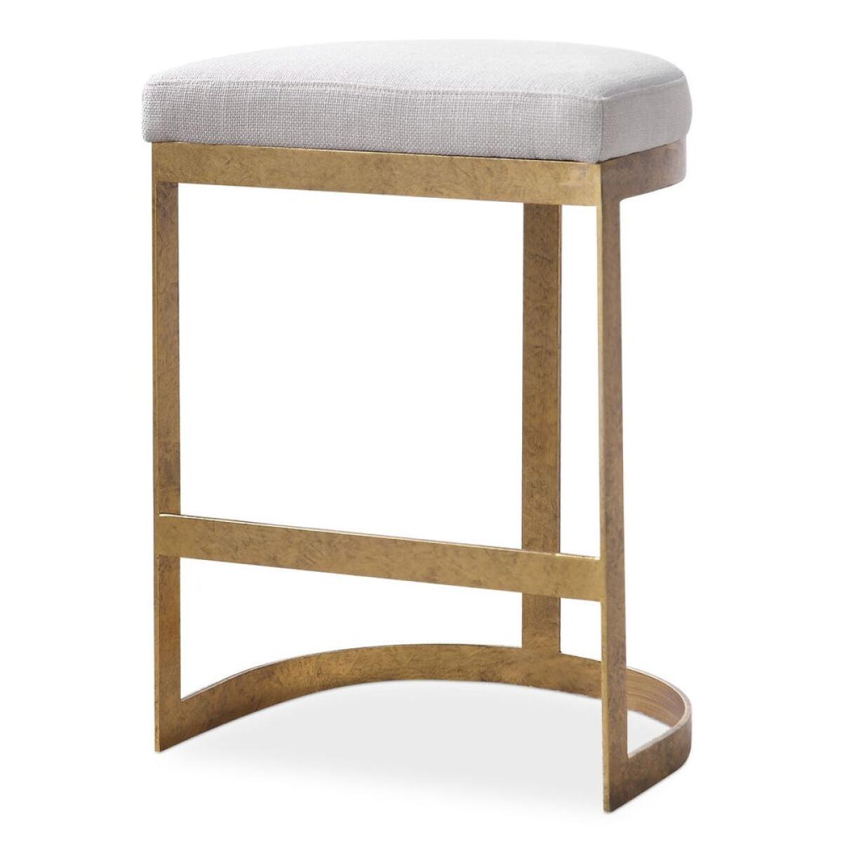 443bc5efc59a9afd48a77ccbb1f1b25d Ivanna Counter Stool, Gold - Beige - Image 1