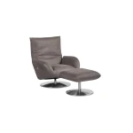 Ranlo Leather Swivel Arm Chair - Image 8