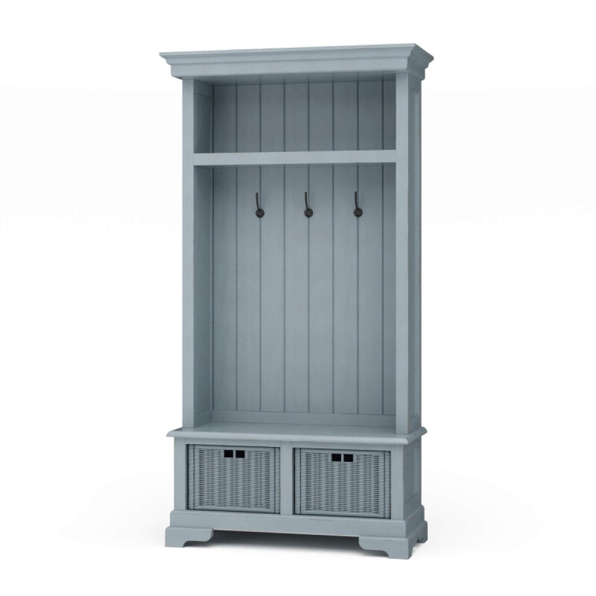 Homestead Hallstand W/ Rattan Baskets Entertainment Stands Blue 2 Homestead Hallstand W/ Rattan Baskets Entertainment Stands Blue 2