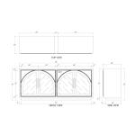 Vannes 4 Door Sideboard W/ Glass Shelves - Image 8