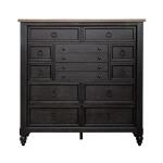 Americana Farmhouse 12 Drawer Chesser - Black - Image 4