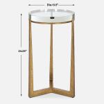 Midas Round Accent Table, Gold - Image 9