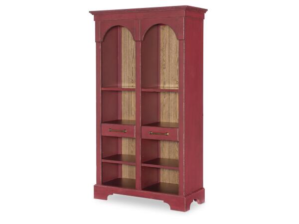 Arched Bookcase Bookcases Barnwood Oak And Spiced Apple