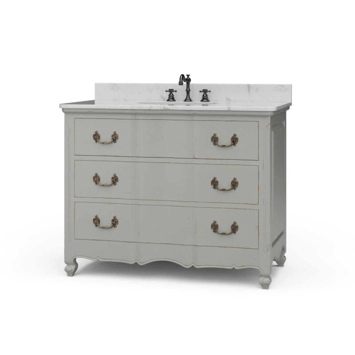 Provence Single Vanity W/ Sink & Marble Top Accent Furniture Accent Furniture 2 Provence Single Vanity W/ Sink & Marble Top Accent Furniture Accent Furniture 2