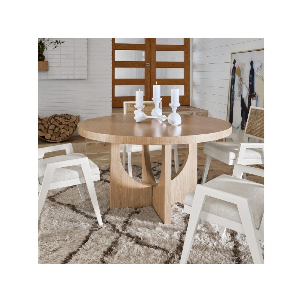 Modern Callon Round Dining Table Dining Tables Cream 2 Modern Callon Round Dining Table Dining Tables Cream 2