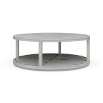 Cohan Round Coffee Table W/ Wood Shelf