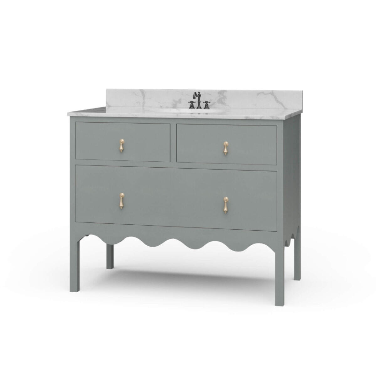 45cf444360eaf44e14aa24deb50abfc6 Chloe Single Vanity W/ Sink & Marble Top - Image 1
