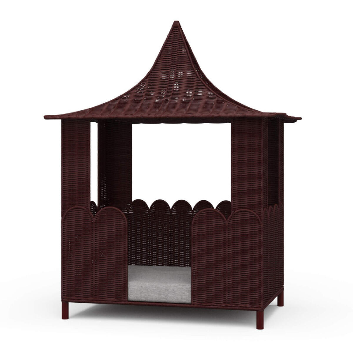 4603466dfda2d0f00e9e232bfba68196 Scalloped Rattan Dog Bed - Image 1