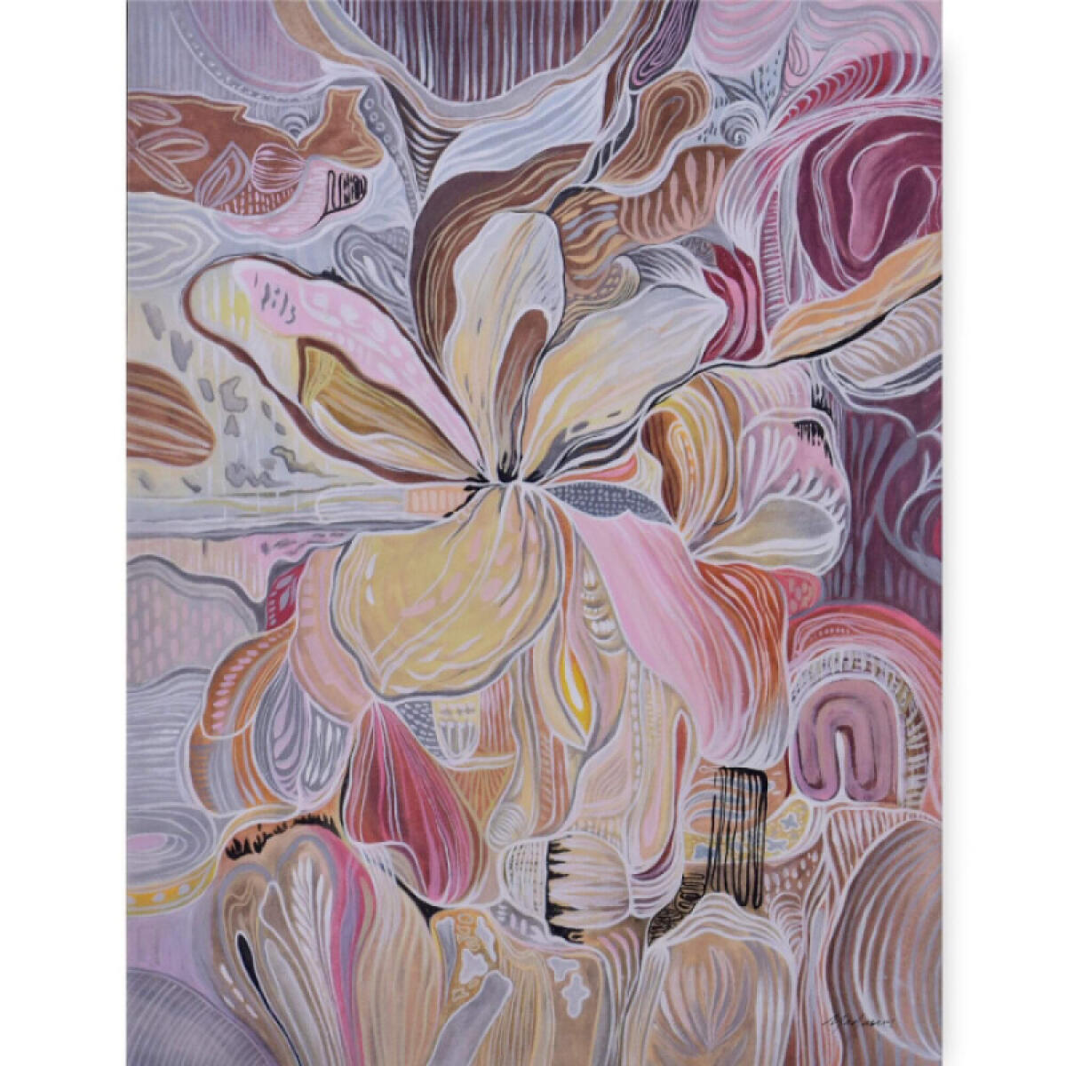 462811c0c4725223bb8dd81d064512d6 Mulberry On Canvas 24 X 36 W/o Frame - Image 1