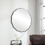 Aneta Round Mirror, Black - Image 6