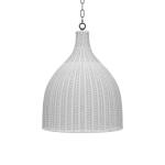 Hampton Rattan Pendant Medium Lighting Architectural White 7