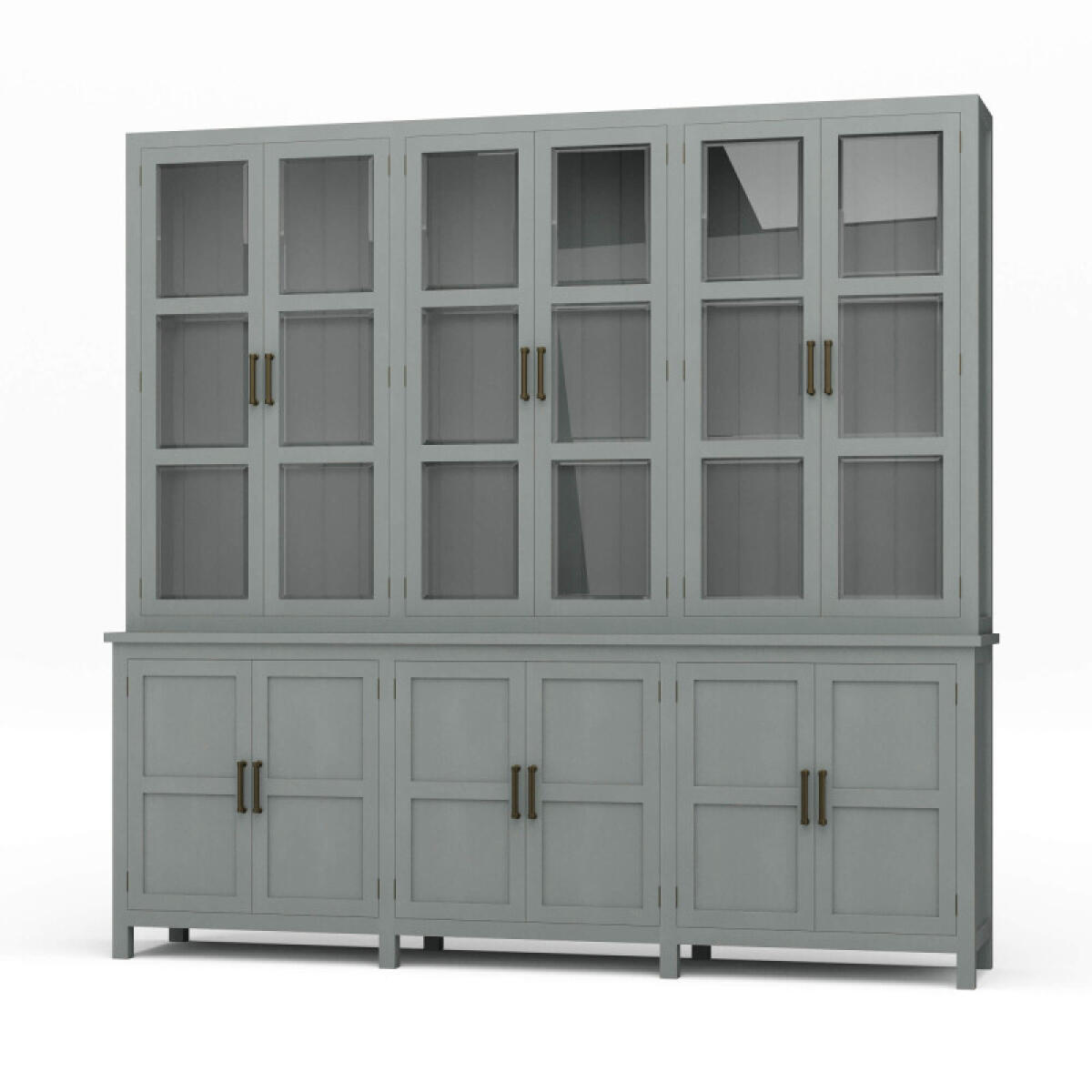 46e429f1b6b61f0b763b11b3924403c5 Madrone 12 Door Display Cabinet W/ Glass Shelves - Image 1