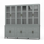 Madrone 12 Door Display Cabinet W/ Glass Shelves