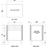 Lexington 1 Drawer Bedside Table W/ Rattan - Image 7
