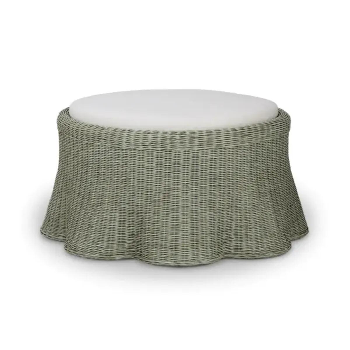 Newport Rattan Ottoman W/ Cushion Ottomans & Poufs Bramble 2 Newport Rattan Ottoman W/ Cushion Ottomans & Poufs Bramble 2
