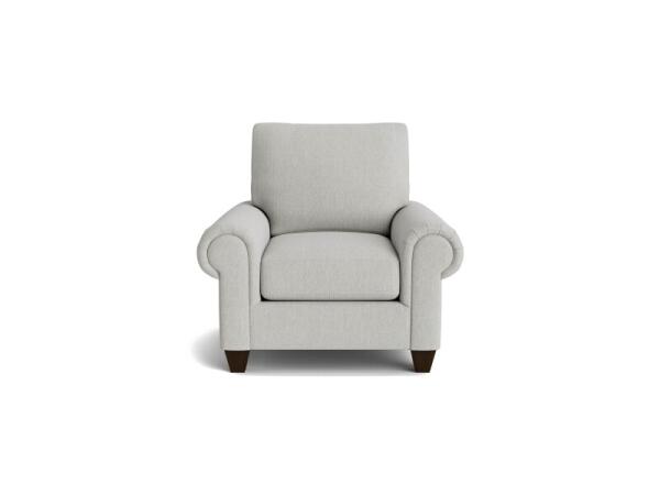True Custom™ True CustomÂ® Large Panel Arm Accent Chair Chairs Bassett Furniture